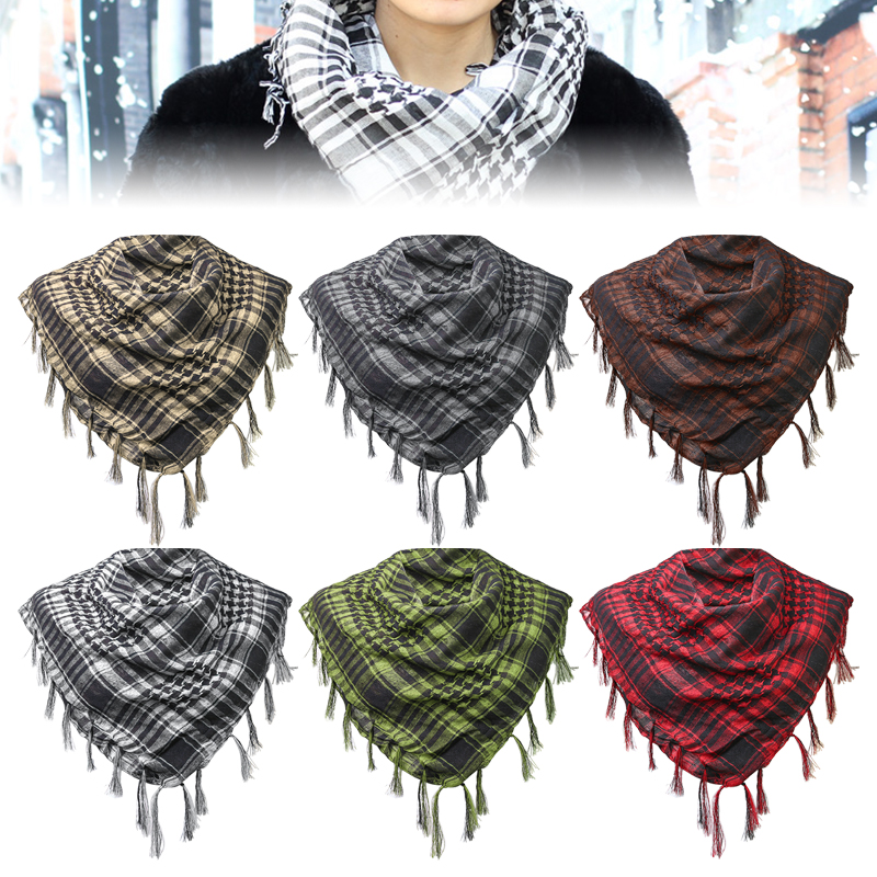Street Fashion Gloves - Houndstooth Scarf Plaid Hijab Bandana Hiking