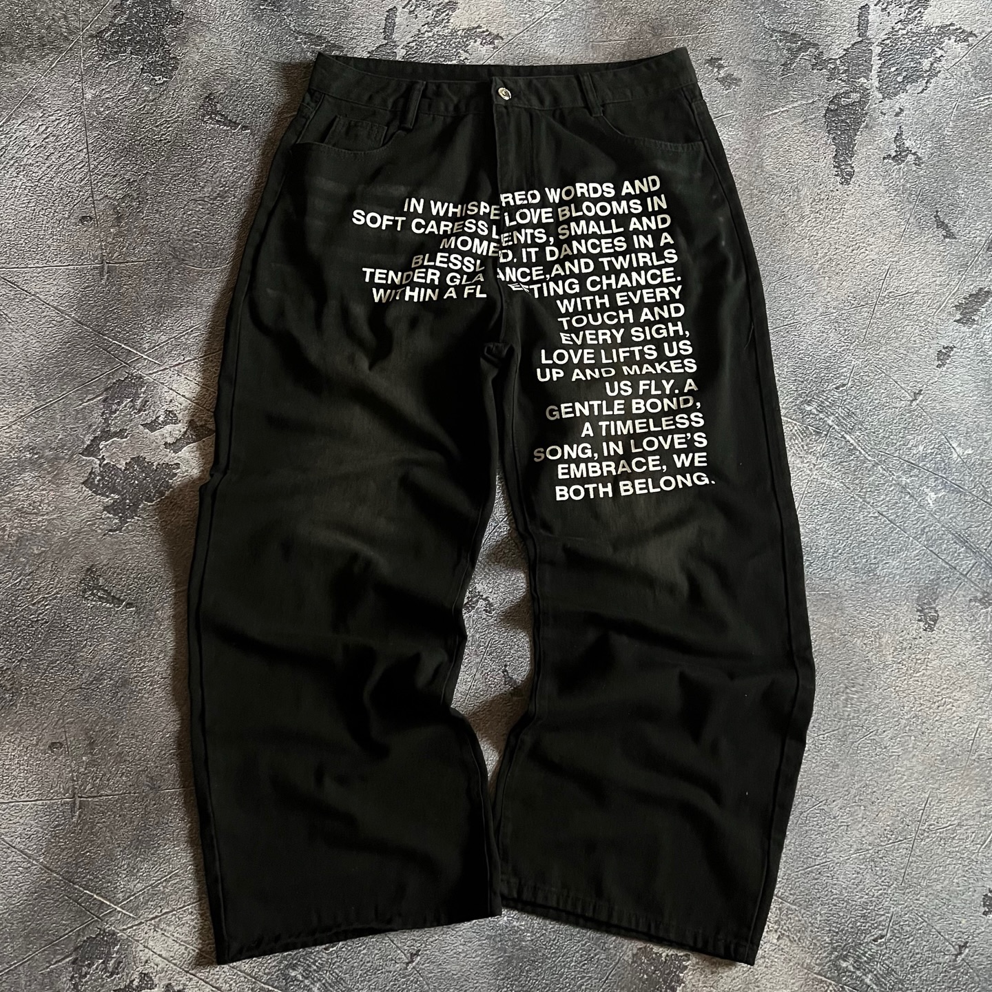 American Pattern Letter Jeans  – обзор и цена Fashion Streetwear