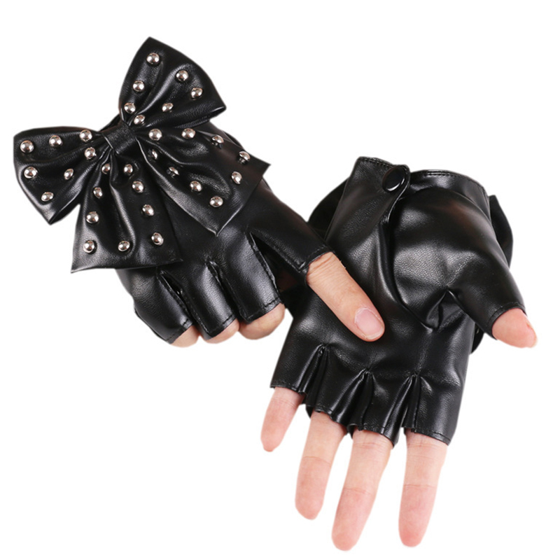 Women Bow Rivet Gloves Fingerl – обзор и цена Street Fashion Gloves