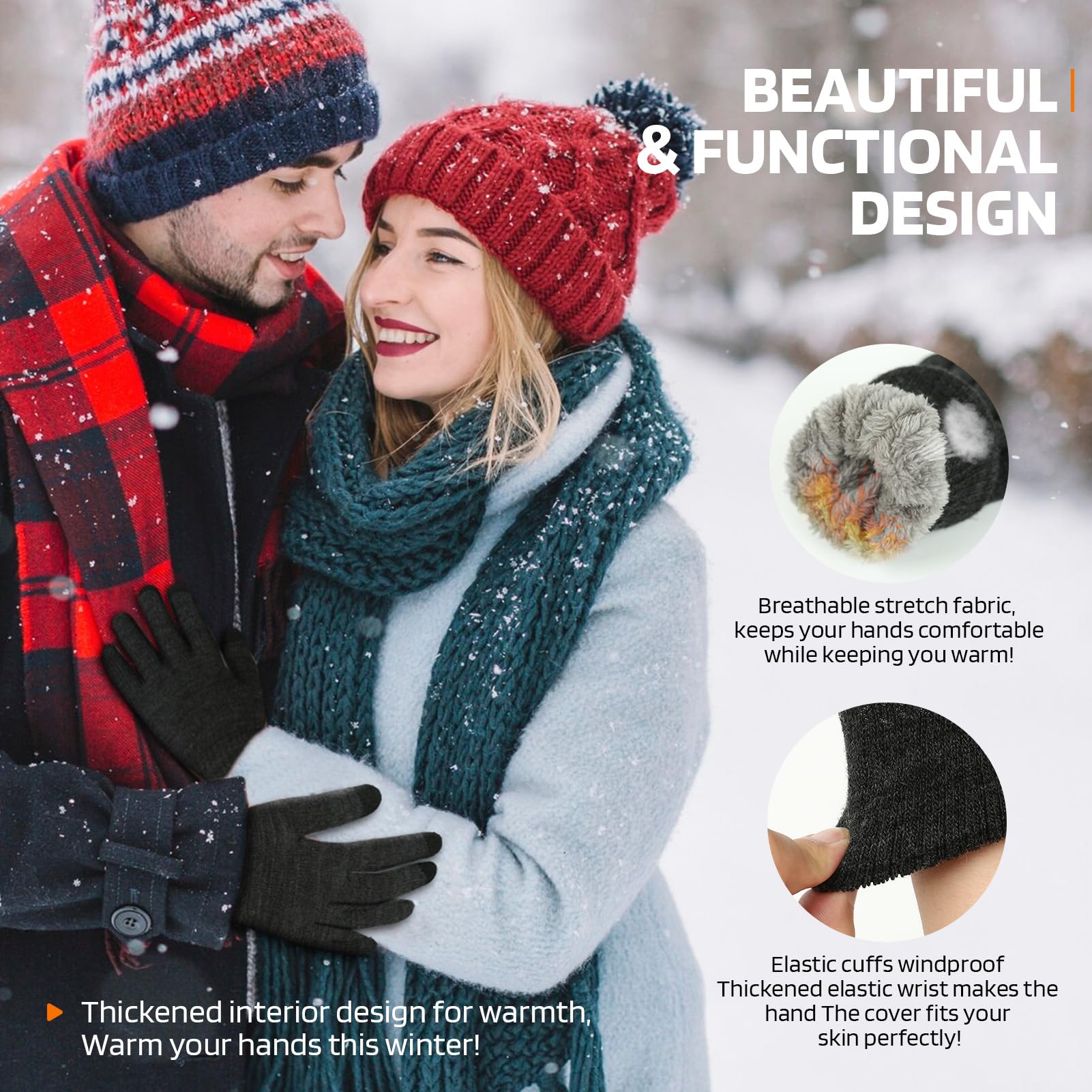 1-5Pairs Winter Outdoor Sports – обзор и цена Street Fashion Gloves