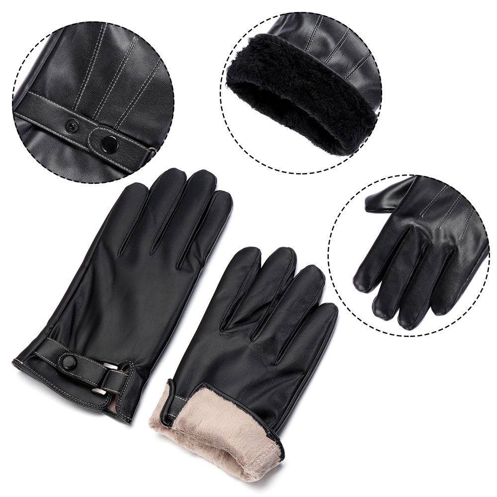 Men's Fleece Thermal Leather G – обзор и цена Street Fashion Gloves