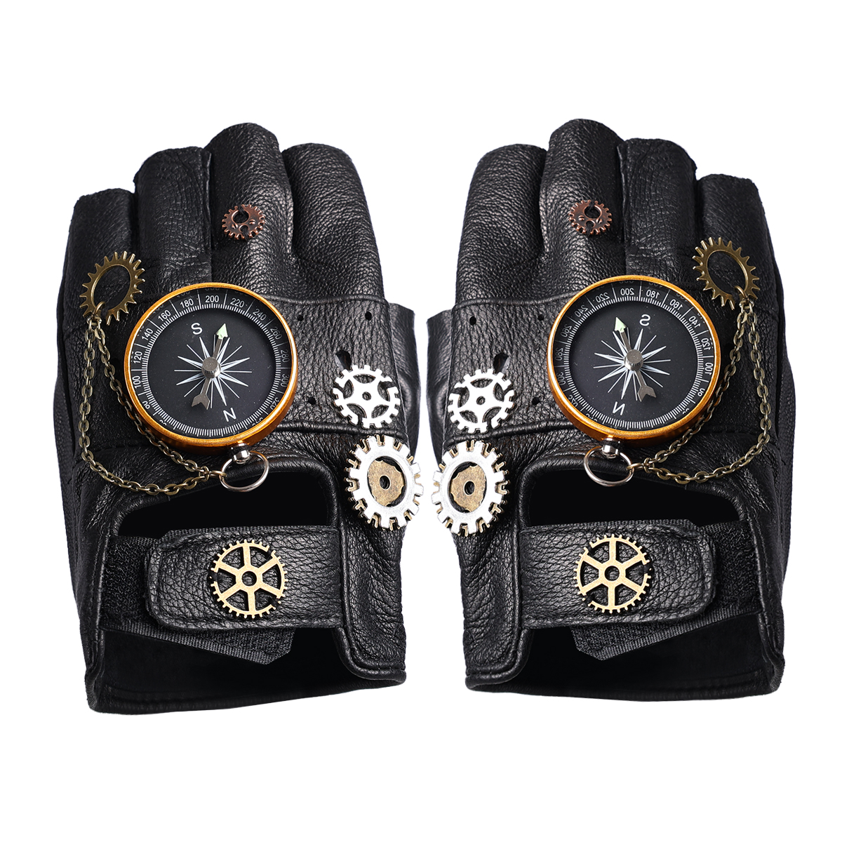 Steampunk PU Leather Fingerles – обзор и цена Street Fashion Gloves