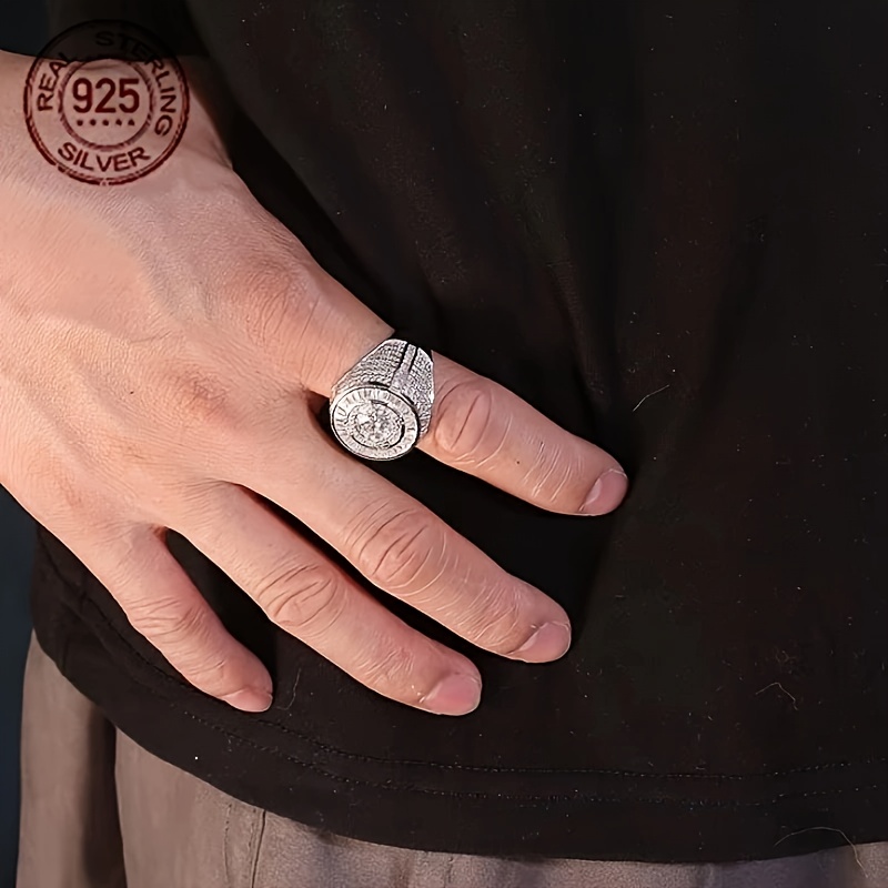 Luxury Men's Solid 925 Sterlin – обзор и цена Street Fashion Rings