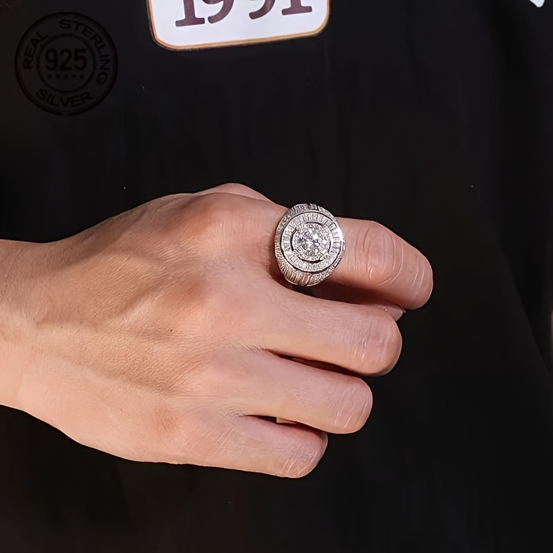 Luxury Men's Solid 925 Sterlin – обзор и цена Street Fashion Rings