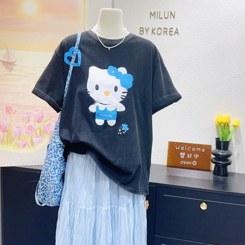 Hello Kitty High-Quality New S – обзор и цена Street Fashion Tshirt