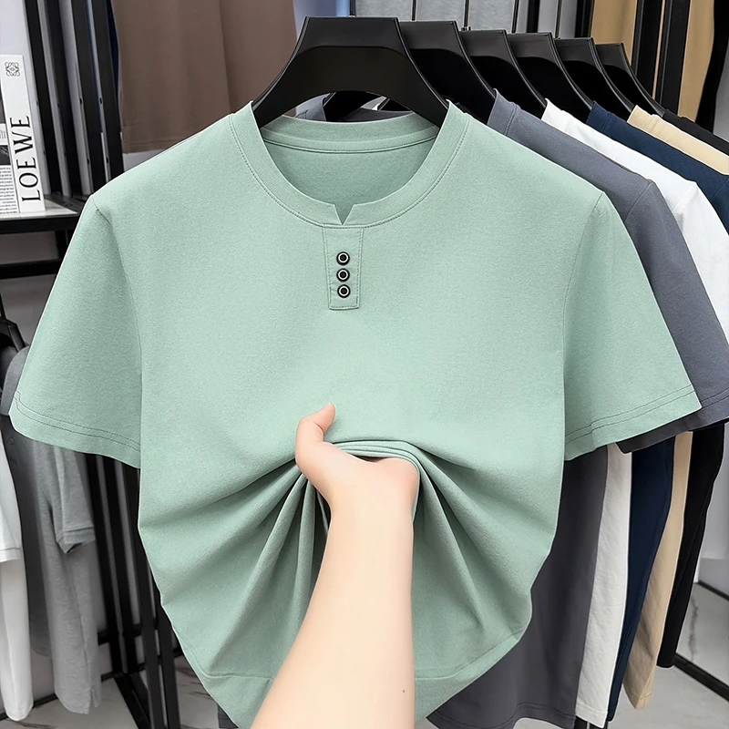 Mens Casual Henley Neck T Shir – обзор и цена Street Fashion Tshirt