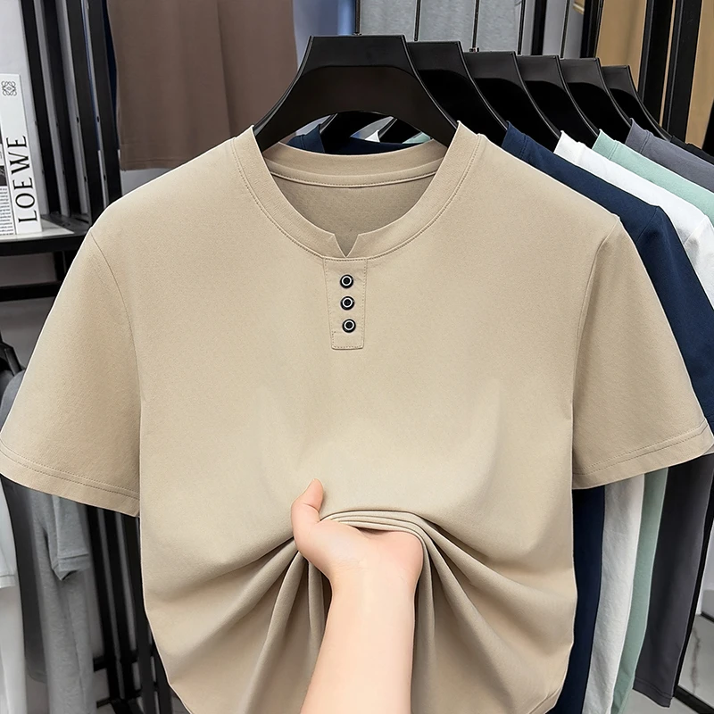 Mens Casual Henley Neck T Shir – обзор и цена Street Fashion Tshirt