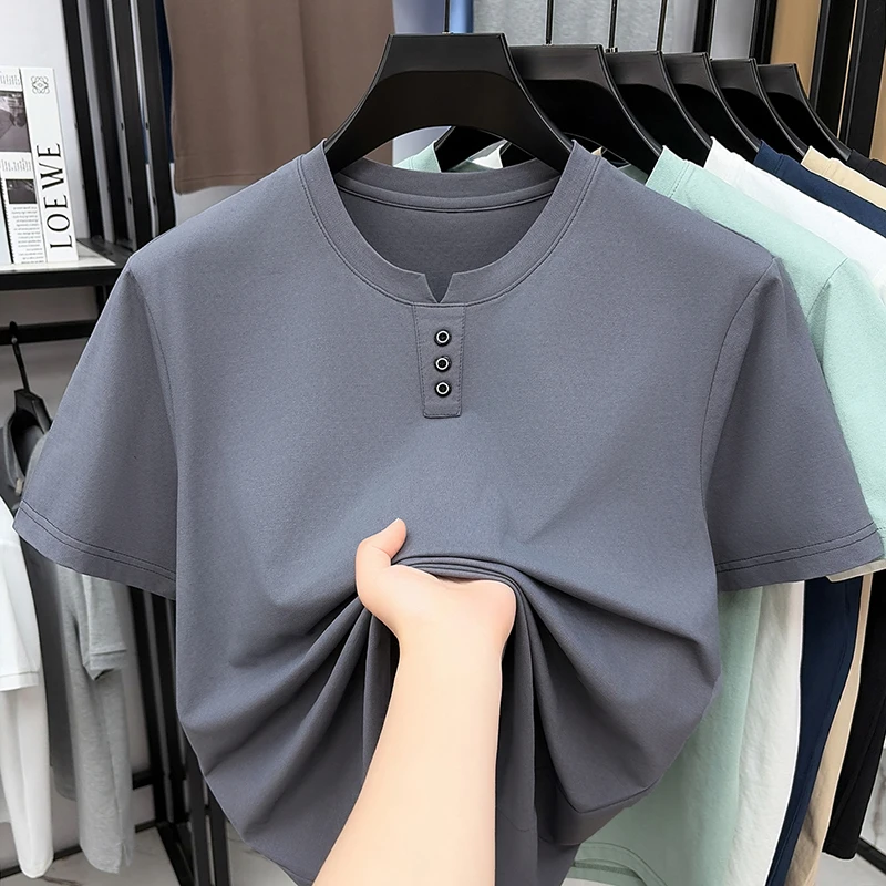 Mens Casual Henley Neck T Shir – обзор и цена Street Fashion Tshirt