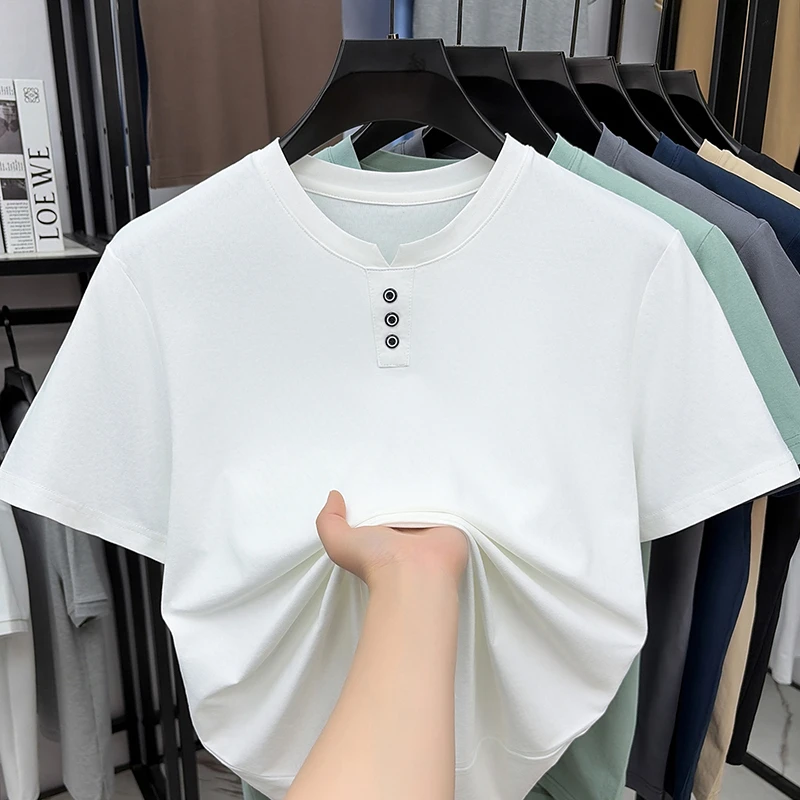 Mens Casual Henley Neck T Shir – обзор и цена Street Fashion Tshirt