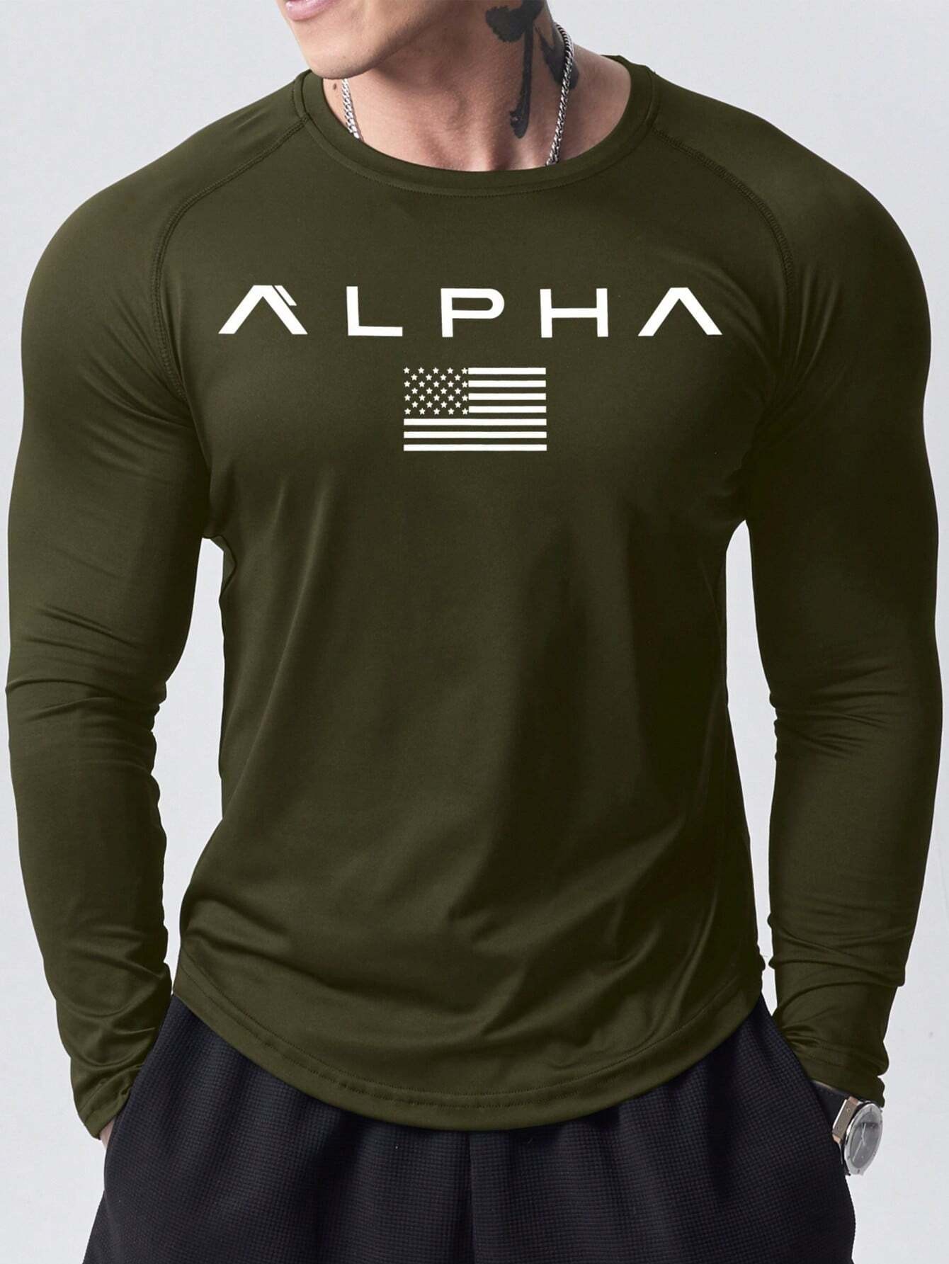 New men's long-sleeved T-shirt – обзор и цена Street Fashion Tshirt