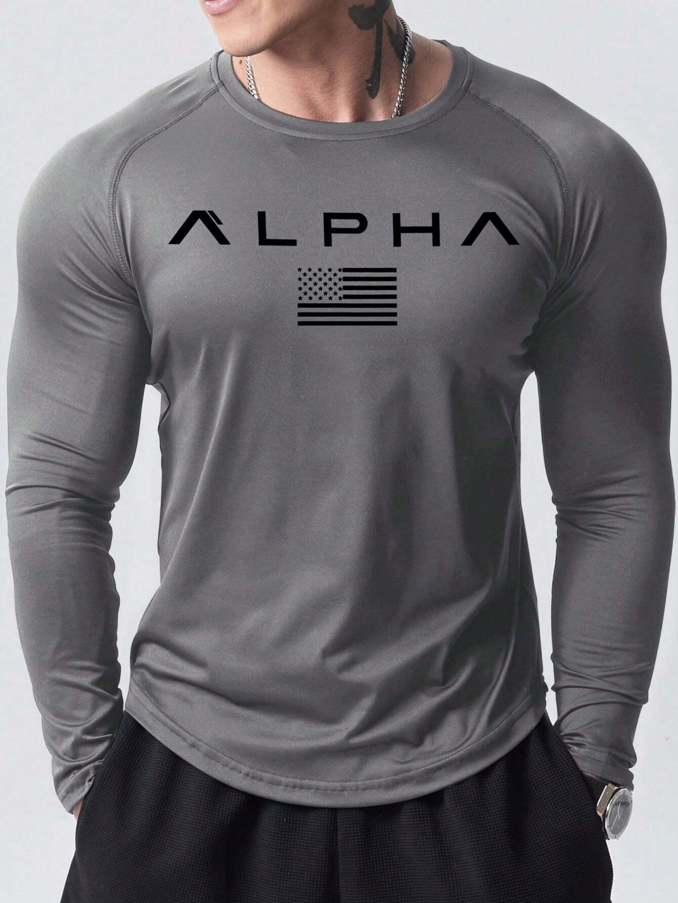 New men's long-sleeved T-shirt – обзор и цена Street Fashion Tshirt