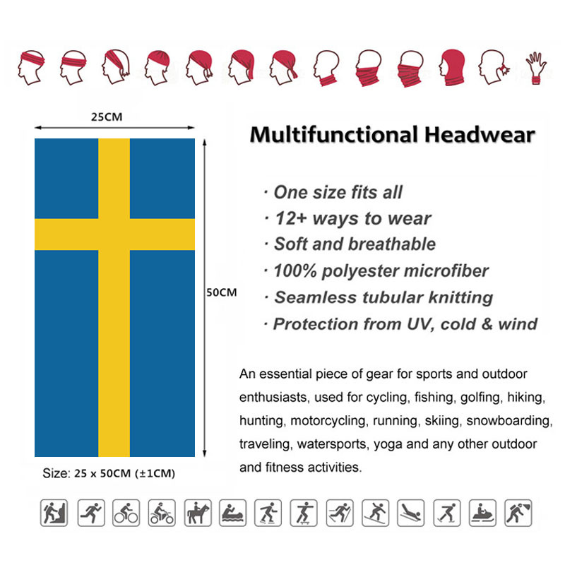 Sweden Flag Printed Bandana He – обзор и цена Balaclava Face Mask