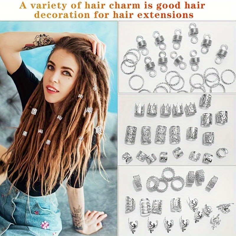 280pcs Silvery Metal Hair Brai – обзор и цена Street Fashion Rings