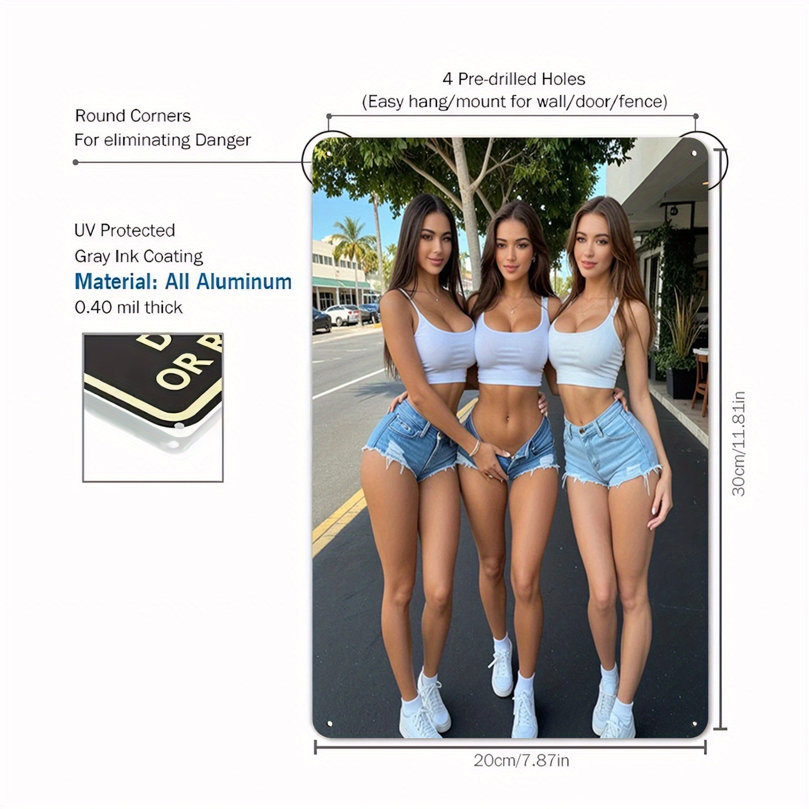HD Metal Tin Sign Three Gorgeo – обзор и цена Street Fashion Blog