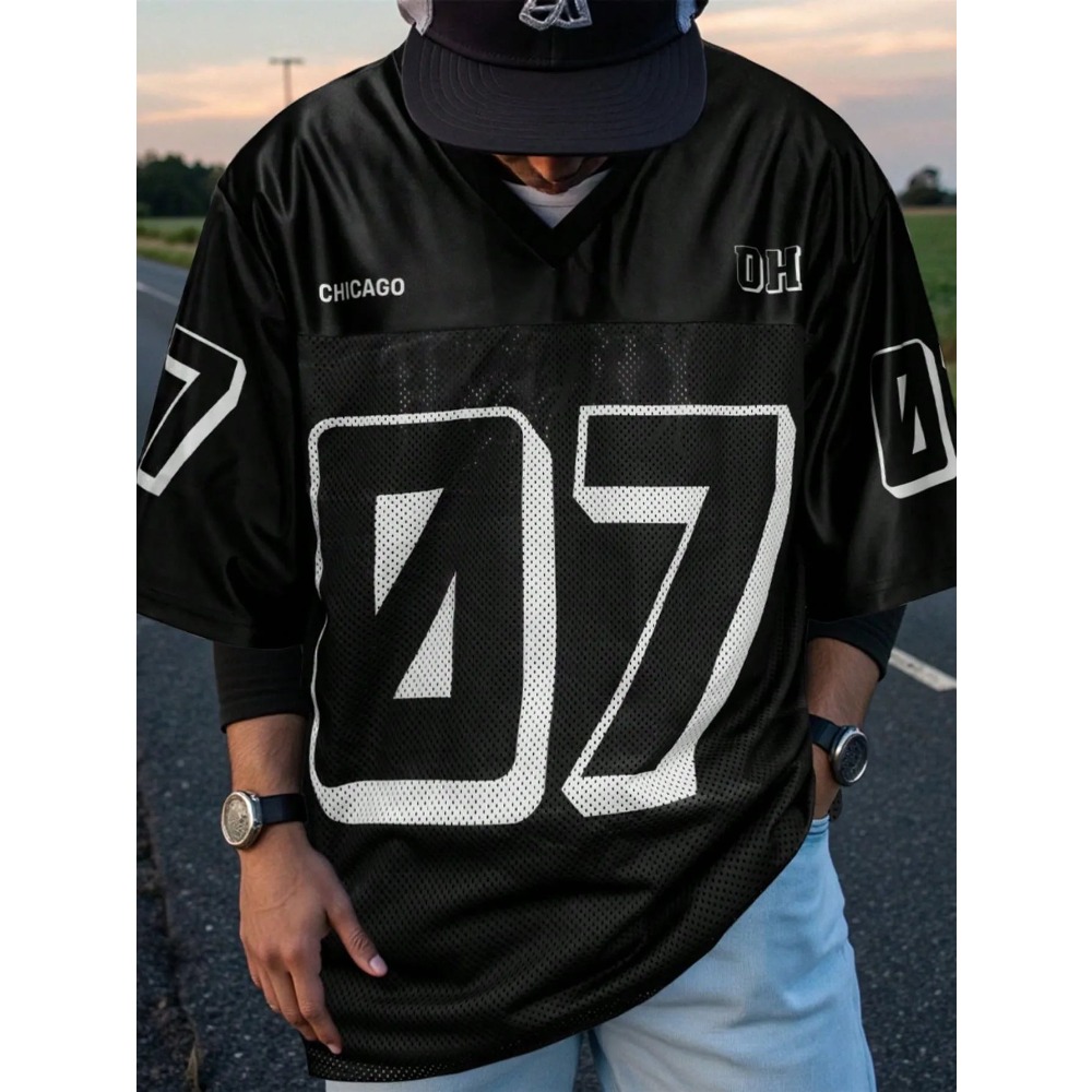 2026 Summer New Men's V-Neck T – обзор и цена Fashion Streetwear