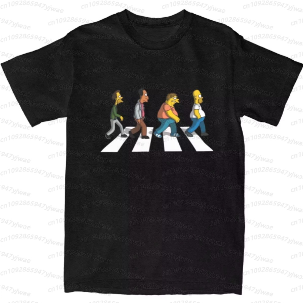 2026 men Simpsons Dad Sidewalk – обзор и цена Street Fashion Tshirt