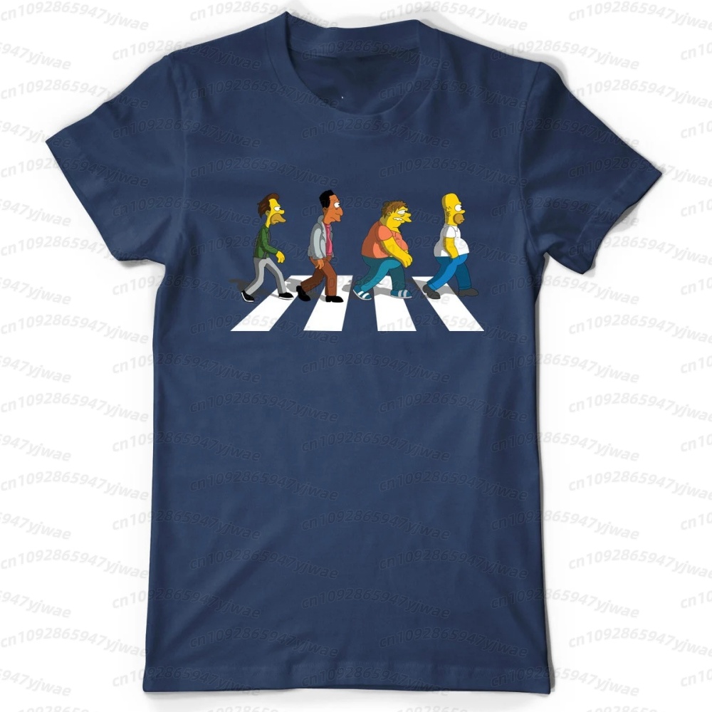 2026 men Simpsons Dad Sidewalk – обзор и цена Street Fashion Tshirt