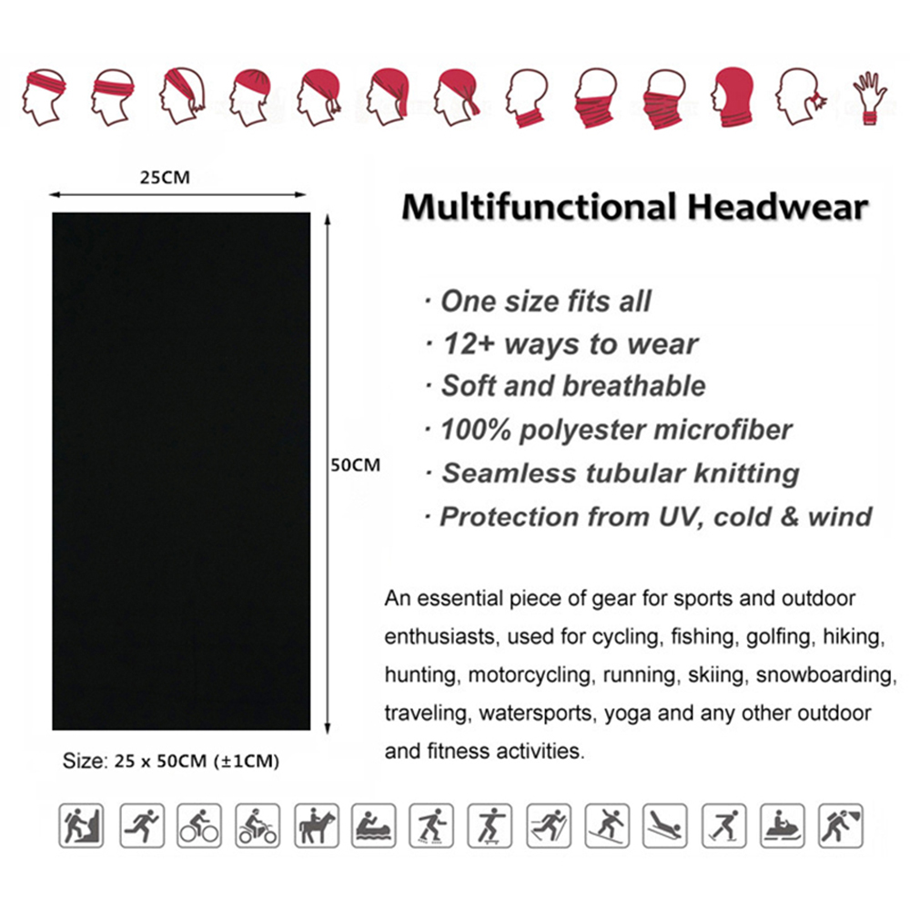 Seamless Solid Color Bandanas  – обзор и цена Balaclava Face Mask