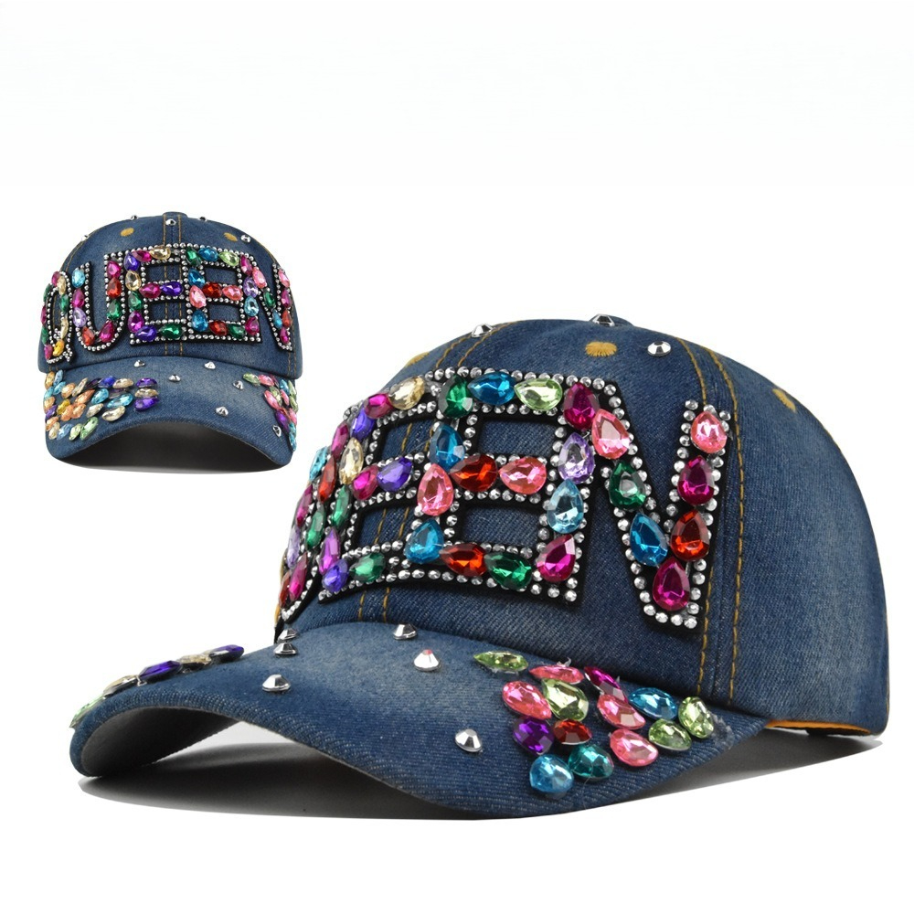 Queen Rhinestone Denim Basebal – обзор и цена Queen Street Fashion