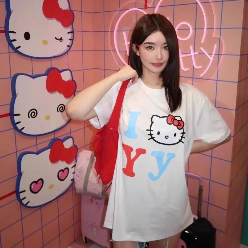 Short-Sleeved Sanrio Summer Pu – обзор и цена Street Fashion Tshirt