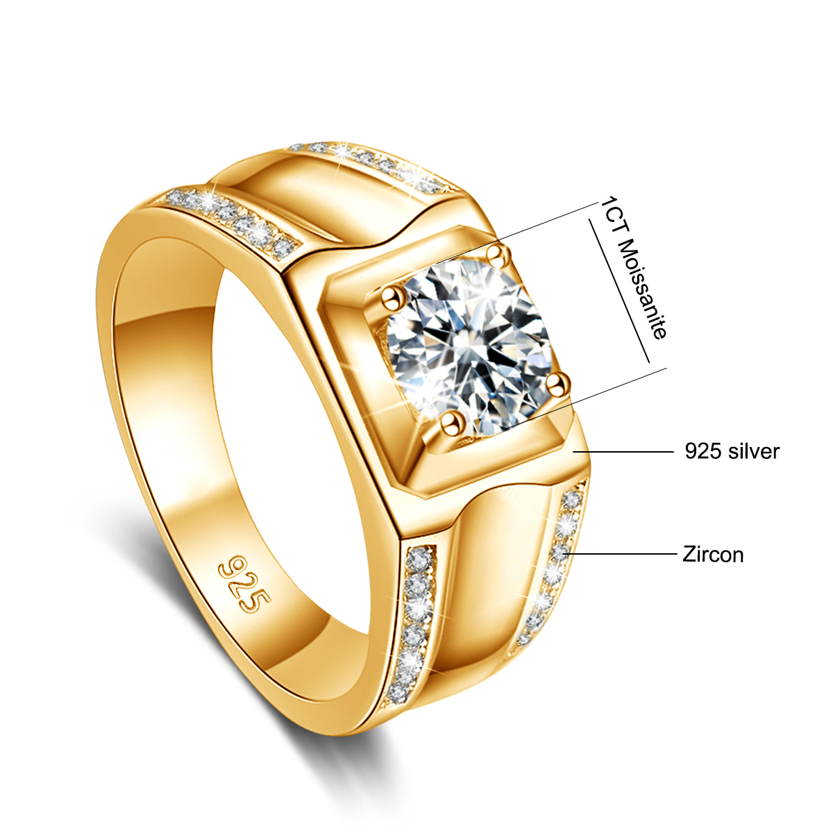 Trends 2025 Luxury Moissanite  – обзор и цена Street Fashion Rings