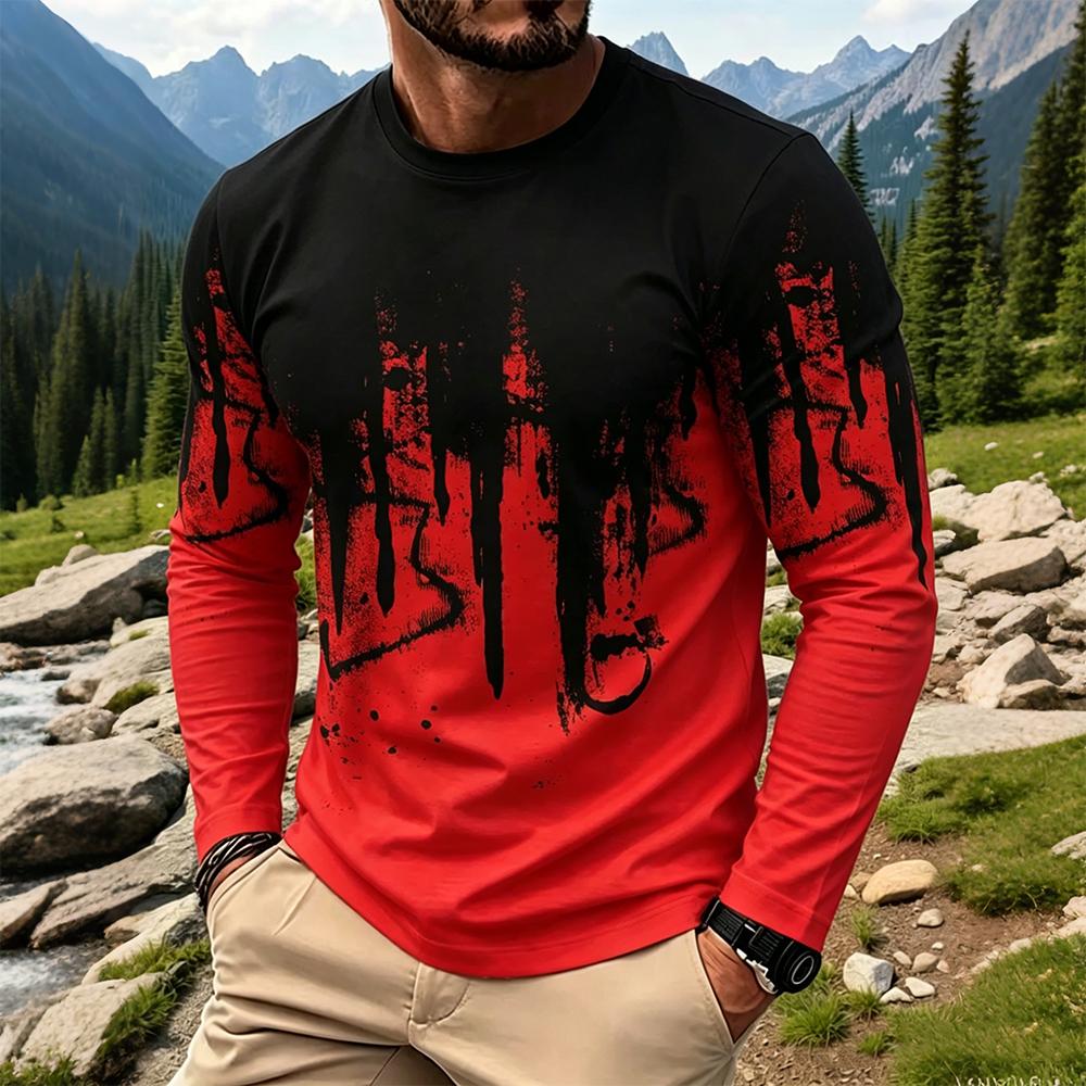 Men's Gradient Ink Splash Long – обзор и цена Fashion Streetwear